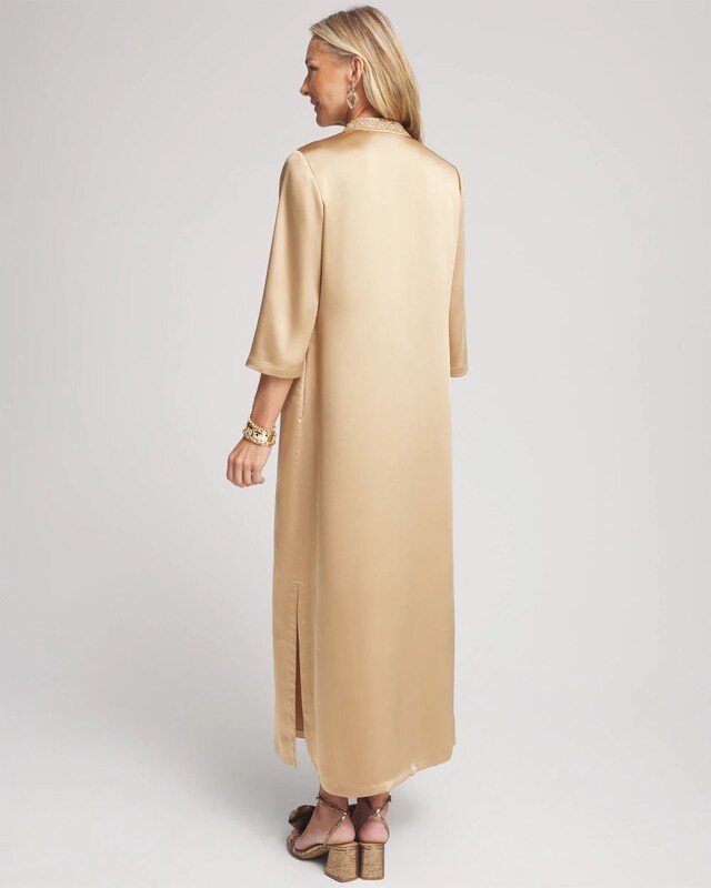 Embellished Satin Maxi Dress - image 3
